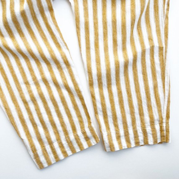 Madewell | Tapered Huston Pull-On Crop Striped Pants | M - Picture 7 of 9